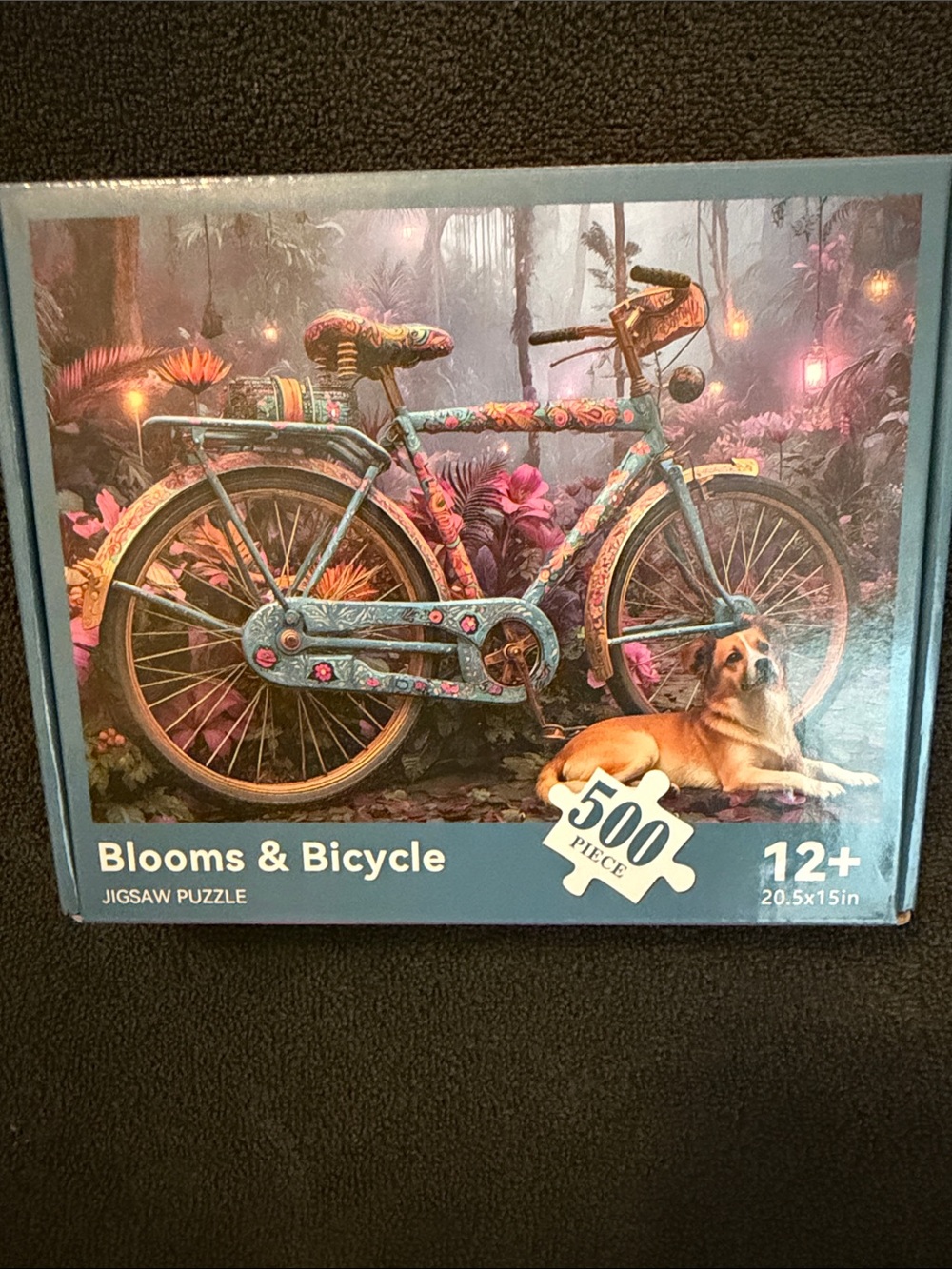 💜500 PIECE JIGSAW PUZZLE BLOOMS & BICYCLE🩵🧩🌺